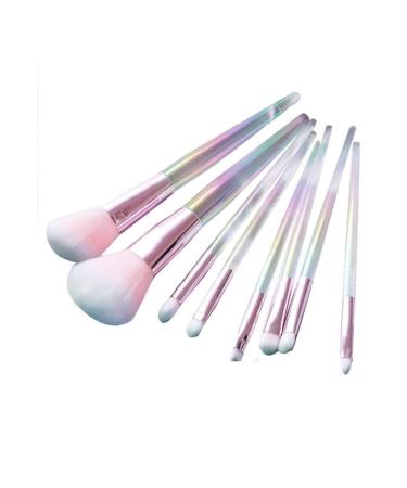 Makeup Brush Set 8 Pieces Color Handle Makeup Brush for Concealer Foundation Eyeshadow Blush Easy to Carry Foundation Brush