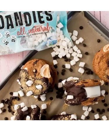 Dandies Vegan Vanilla Flavoured Mini Marshmallows 200g | Vegetarian Friendly | Gluten Free | Non-GMO | No Artificial Flavours Or Colours | Kosher | Allergen Free | Plant Based Snack Vanilla Mini 200g - Buy Online on GoSupps.com