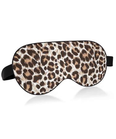 ALAZA Leopard Cheetah Print Animal Sleep Mask for Women Men Eye Mask for Sleeping Funny Blackout Cooling Sleeping Masks