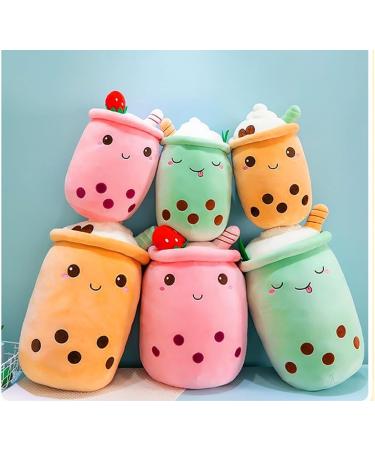 SPIRITUDE 2Pcs Boba Plush Strawberry & Pineapple Stuffed Bubble Tea Plushies - 9.4 Inch Huggable Cushion Gift for Girlfriend - Adult Milk Tea Cup Shaped Plush - Buy Online on GoSupps.com