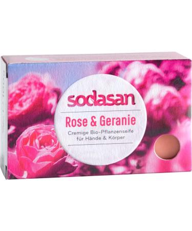  SODASAN Sodasan Rose Soap and Geranium (2 x 100 g) - Buy Online on GoSupps.com