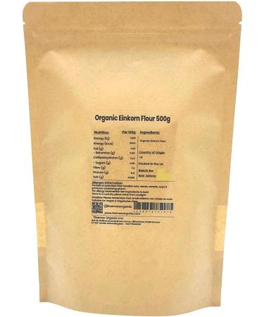 Thames Organic Einkorn Wholemeal Flour - 1kg Resealable Bag | Certified Organic, Non-GMO, Vegan | No Additives or Preservatives - Buy Online on GoSupps.com
