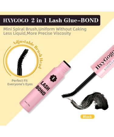 HxyGogo Bond and Seal Lash Glue 2 in 1 for DIY Cluster Lashes - Super Strong Hold, Latex-Free, Waterproof Formula - Sensitive Eyes Friendly - C Lash Bond and Seal-White - Buy Online on GoSupps.com