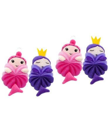 Balacoo 4 Pcs Bath Ball Wash Clothes for Baby Luffa Bath Scrubber for Body Household Bath Body Wash for Kids Body Wash Balls Loofah Household Body Scrubber Pe Child Sponge