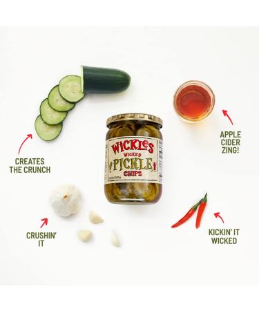 Wickles Pickles Wicked Pickle Chips 3 Pack - 16oz Hot & Spicy - Sweet & Slightly Sweet Pickles - Buy Online on GoSupps.com