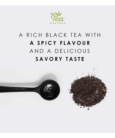 The Tea Masters Loose Leaf Tea - 250g Premium Spiced Chai Tea - Richly Flavoured Black Tea Leaves with Ginger Cassia Black Pepper Anise Cardamom Cloves - Loose Tea Leaves for Every Teatime - Buy Online on GoSupps.com