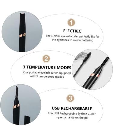 Housoutil Eyelash Curler Make up Kit Eyelash Heated Curler Portable Eye Curler Mini Curling Salon Supplies Heated Hair Rollers Beauty Tool Electric Eyelash Tool Abs - Buy Online on GoSupps.com