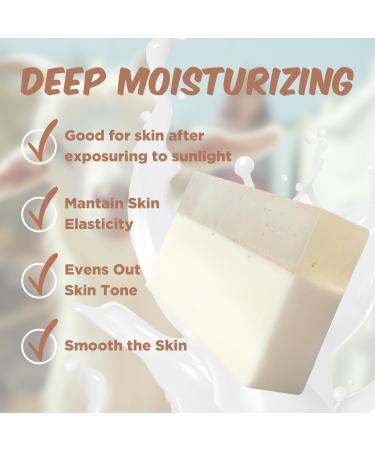 Princess Belle Goat Milk Soap - Handmade Oatmeal Exfoliating Bar for Moisturizing & Nourishing Skin | Natural Bath Soap for All Skin Types - Buy Online on GoSupps.com