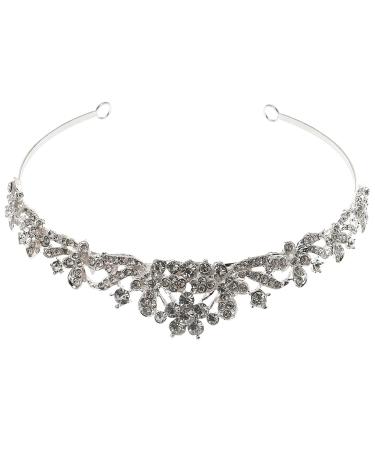 FRCOLOR Crystal Wedding Tiara - Elegant Rhinestone Bridal Jewelry Crown for Brides | Silver Hair Accessories - Buy Online on GoSupps.com