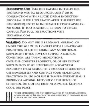 Lucidimine: Galantamine Lucid Dream Induction & Nootropic Supplement - Buy Online on GoSupps.com