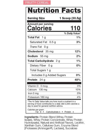 Rivalus Rivalwhey Fruity Cereal 1lb - 100% Whey Protein Isolate with BCAAs | Clean Nutritional Profile | No Banned Substances | Made in USA | 1lb Cereal Flavor Pack - Buy Online on GoSupps.com