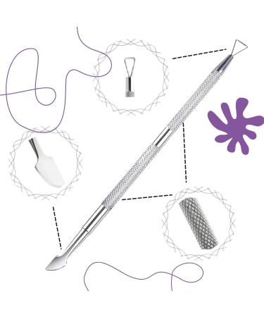 Gel Polish Remover Tool Cuticle Scraper Nail Pusher for Gel Nails Nail Dirt Cleaner Tool Stainless Steel By Sizler Beauty - Buy Online on GoSupps.com