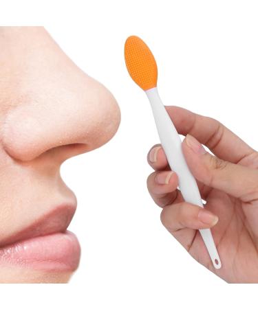 Silicone Nose & Lip Exfoliating Brush for Deep Cleaning and Blackhead Removal - Orange - Buy Online on GoSupps.com