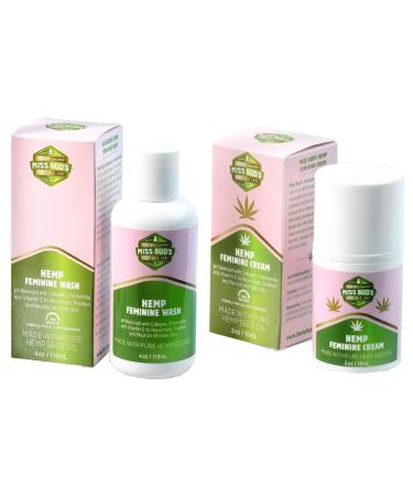 NATURE'S ORIGINAL MADE WITH CANATREX UNCLE BUD'S TOPICAL PAIN RELIEVER A TRUSTED FAMILY FORMULA Miss Buds Feminine 2pk (1-Fem Wash & 1-Fem Cream)