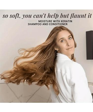 Keratin Smoothing Shampoo & Conditioner Set | Deep Conditioner for All Hair Types - 100ml - Ideal for Dry Damaged Hair - Buy Online on GoSupps.com