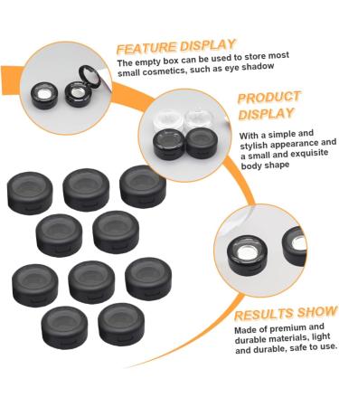 POPETPOP 10 Sets Boxes Eye Shadow Box Mini Containers Eyeshadow Sample Holders Empty Eyeshadow Case Cream Box 3.8X3.8X1.9CM Black 1 - Buy Online on GoSupps.com
