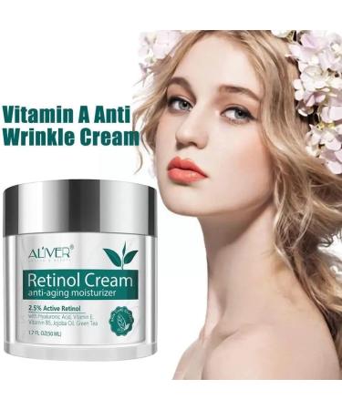 Retinol Cream- Moisturizer Face cream 2.5% Retinol with Hyaluronic Acid Vitamin E Vitamin B5 Jojoba Oil Natural Anti Aging & Wrinkle Day & Night Face Cream-50ml - Buy Online on GoSupps.com