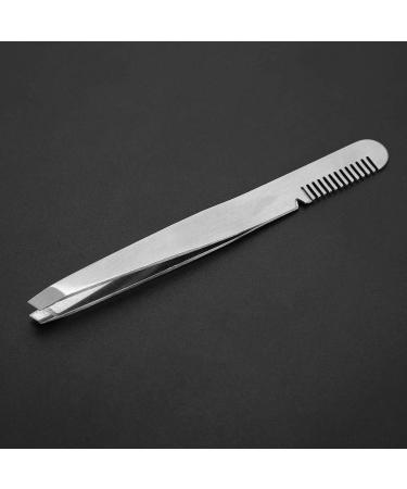Durable Makeup Tweezers Stainless Steel Safe Moderate Elasticity Eyebrow Makeup Tweezers Ergonomics Design for Makeup Eyebrows - Buy Online on GoSupps.com
