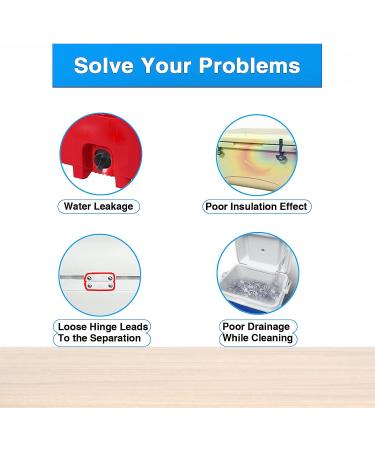 Cooler Replacement Parts Kit - Hinges, Drain Plug, Latches & Screws Combo - Buy Online on GoSupps.com