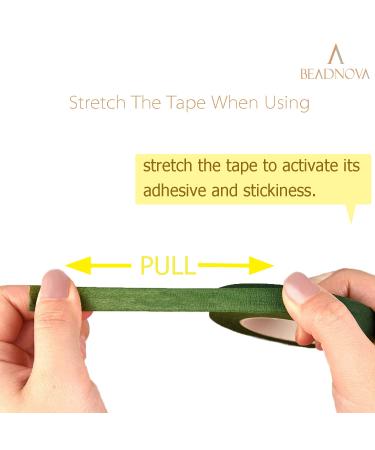 BEADNOVA Floral Tape 1/2in Stem Wrap Craft - Light & Olive Green Mix (60yards) for Bouquets & Arrangements - Buy Online on GoSupps.com