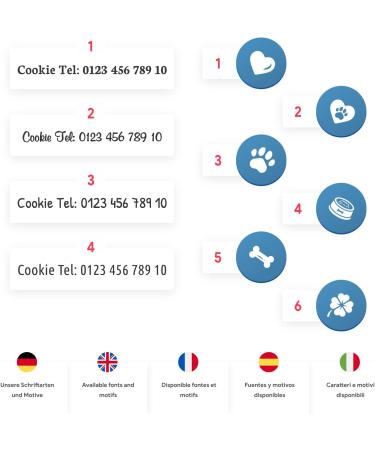 Custom Engraved Light Blue Dog Tag Bone Large 38mm with 2 Key Rings | ENGRAVO - Buy Online on GoSupps.com