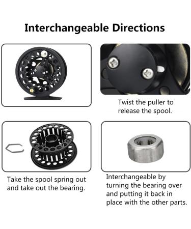 Buy Fly Fishing Rolls - Aluminum Alloy Fly Reels for Trout Bass & Carp | Sizes 7/8 5/6 3/4 - Black/Silver - Buy Online on GoSupps.com