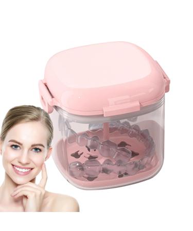 Retainer holder |Hierarchical hollow tooth-aligner case with a mirror brush orthodontic box in food quality transparent prosthesis case on the wearing and protecting of braces Ristyur Rosa