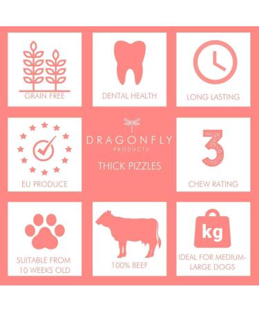 Dragonfly Products. 10 x 15cm Thick Bulls Pizzle Bully Sticks for Dogs & Puppies - Healthy Natural Dog Thick Treats Chews Beef 10 count (Pack of 1) - Buy Online on GoSupps.com