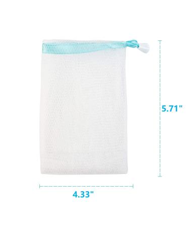 AUEAR 20 Pack Exfoliating Mesh Soap Pouch Saver Bag - Double Layer Bubble Foam Net Drawstring Holder Bags - Assorted Colors, 20 Piece Set - Buy Online on GoSupps.com