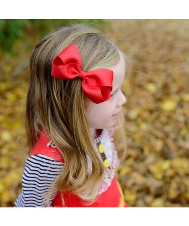 30pcs Hair Bows for Girls - 4 Big Boutique Grosgrain Ribbon Clips for Toddlers & Teens - Buy Online on GoSupps.com