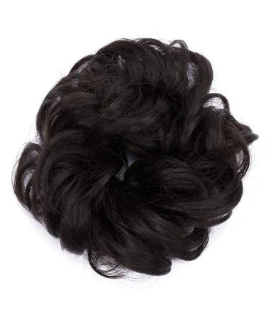 Tess Dark Brown Hair Part Dutt Tie - Wavy Small Knot Updo Hairstyles | Affordable Hair Extensions for Women - 30g - Buy Online on GoSupps.com