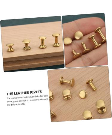 NUOBESTY 40 Sets Rivet Helix Stud Digital Food Scale Studded Belt Studs for Leather Repair Double Sided Brass - Buy Online on GoSupps.com