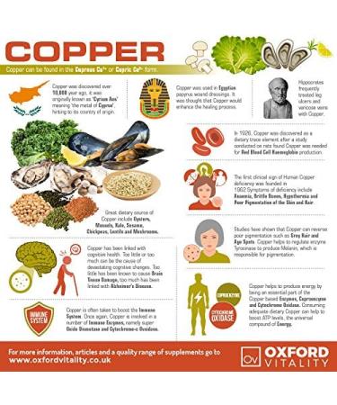 Zinc Copper Vitamin C Tablets for General Health, Hair, Skin, Nails | Oxford Vitality 500 - Buy Online on GoSupps.com