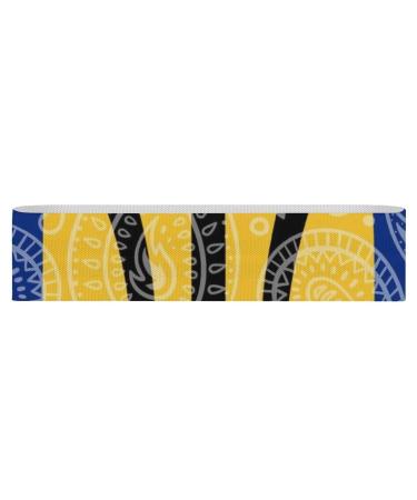 Paisley and Barbados Flag Yoga Workout Bands Comfort Legs Booty Resistance Straps Physical Therapy Aids