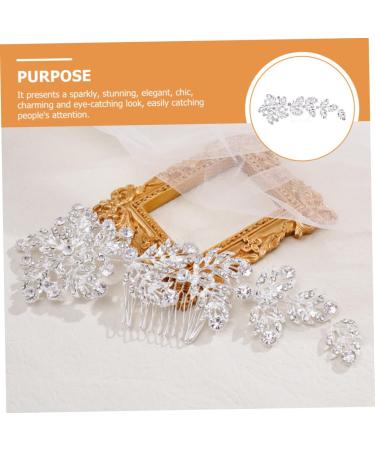 TOVINANNA Bridal Headwear Tiara Rhinestones Wedding Hair Accessories Bride Hair Side Comb Rhinestone Hair Accessories Crystal Hair Accessories Alloy Dinner Party The Flowers Hair up - Buy Online on GoSupps.com