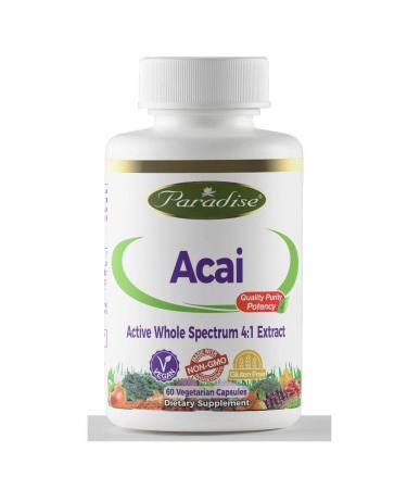 Paradise Herbs Acai 60 Vegetarian Capsules