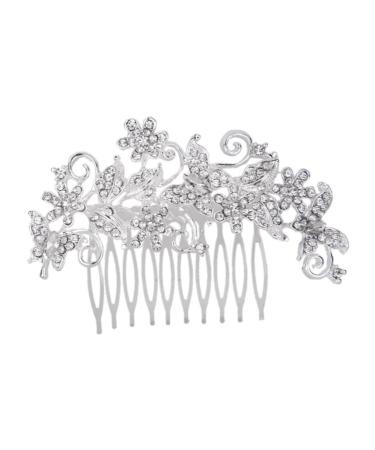 Ipetboom Bridal Wedding Hair Comb Vintage Alloy Hair Comb Crystal Hair Comb Rhinestone Headpiece Hair Comb Slide Clip Hairpiece Tiara Wig Rhinestone Comb Bride Hairpin Rhinestones