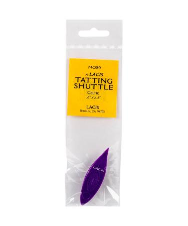Lacis MO80 Celtic Tatting Shuttle Pointed Tip-Purple