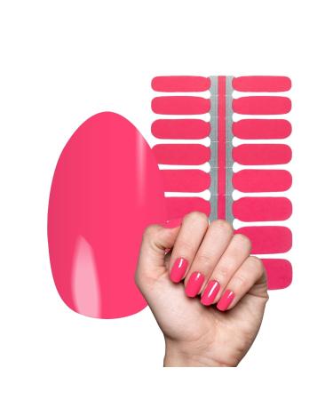 My nails nail foils Koralle Pink I 16 Ultra-D nne nail polish strips in single color/pink i self-adhesive premium nail art wraps i sticks to natural and lacquered acrylic gel & shellac nails