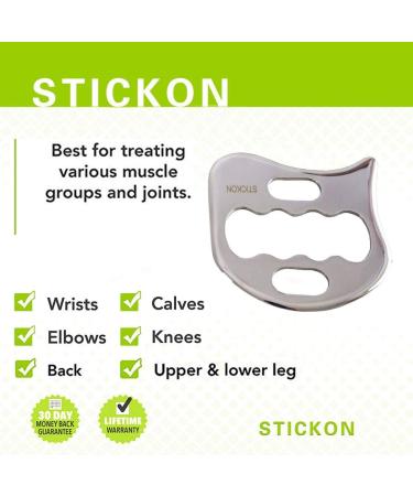 Justsun Gua Sha Schaber - Stainless Steel Soft Tissue Massage Tool for Spa & Acupuncture - Relieve Muscle Pain - Buy Online on GoSupps.com