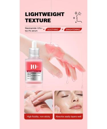 Niacinamide 10 + TXA 4 Serum Hyaluronic Acid Tranexamic acid Facial Serum for Glass Skin Clarifying Radiant Complexion with Natural Color Korean Skin Care (30ml /1.01 fl.oz) - Buy Online on GoSupps.com