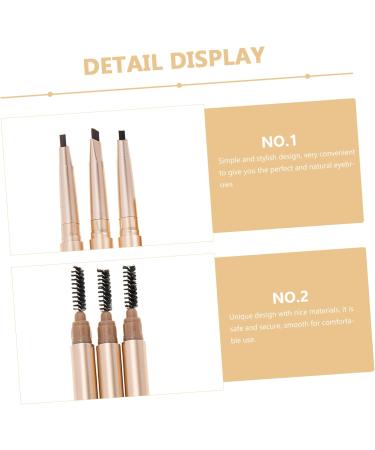 Hemoton 3pcs Double Ended Eyebrow Pencil Eyebrow Pencil Brown Brow Pencil Black Eyebrow Pencil Dark Brown Smudge Proof Eyebrow Pencil Eyebrow Pencil Waterproof Makeup Supplies Makeup Tools - Buy Online on GoSupps.com