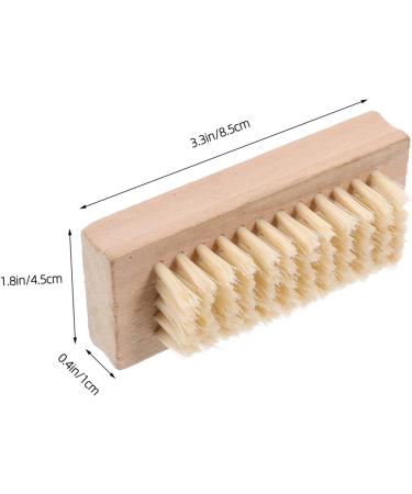 SKISUNO Wooden Nail Cleaning Brush Fingernail Cleaner Wood Nail Brush Wood Fingernail Scrubbing Brush Bristle Nail Scrubber Tool Hard Bristle Nail One Double Sided Wood Tools Bamboo Miss - Buy Online on GoSupps.com
