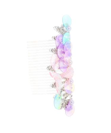 HAPINARY Rhinestone Tuck Comb Hair Comb Women Crown Hairpiece Headpieces for Girls Rhinestone Bobby Pins Hair Barrettes Hair Clip Headdresses for Women Girl Child Issue Card Metal Mermaid