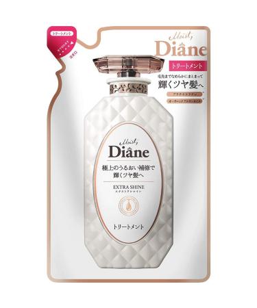 Moist Diane Extra Shine Treatment Refill 330ml - Organic Argan Oil & Platinum Keratin (Green Tea Set)