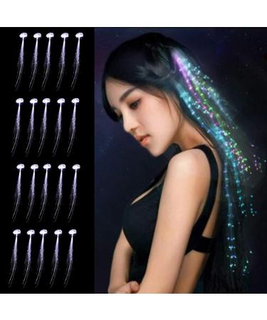 40pcs LED Fiber Optic Hair Clips - White Wedding Hair Accessories & Braid Clips - Buy Online on GoSupps.com