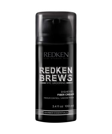 Redken Brews Fiber Cream For Men, Medium Hold, Natural Finish, 3.4 Fl Oz (Pack of 1)
