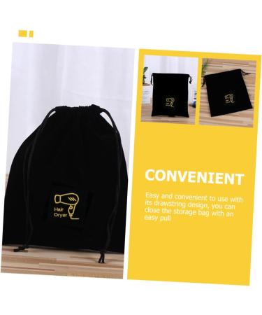 Mobestech 2pcs Hair Dryer Storage Bag Jewelry Organizer Bag Travel Portable Hair Dryer Bag Straight Hair Tool Blackx2pcs 30X26X1CMx2pcs - Buy Online on GoSupps.com