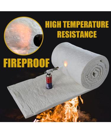 24" x12" x1" (Thick)Ceramic Fiber Blanket Fireproof Insulation Baffle Rated to 2400F, High-Temperature Resistance for Stoves, Kilns, Forges 24"*12"*1"/1 piece - Buy Online on GoSupps.com