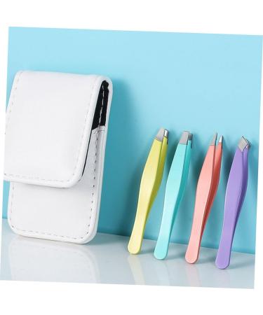MAGICLULU 1 Set Eyebrow Tweezers Extension Tweezers Face Tools Grooming Tools Eyebrow Clamp Eyebrow Picker Facial Tools Tweezers for Eyebrow Flat Tip Cosmetic Stainless Steel 8.5x5.3cm Colorful - Buy Online on GoSupps.com